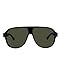 Gucci Urban Oversized Sunglasses, Lens-59 Bridge-11 Temple-145, Black / Green / Black