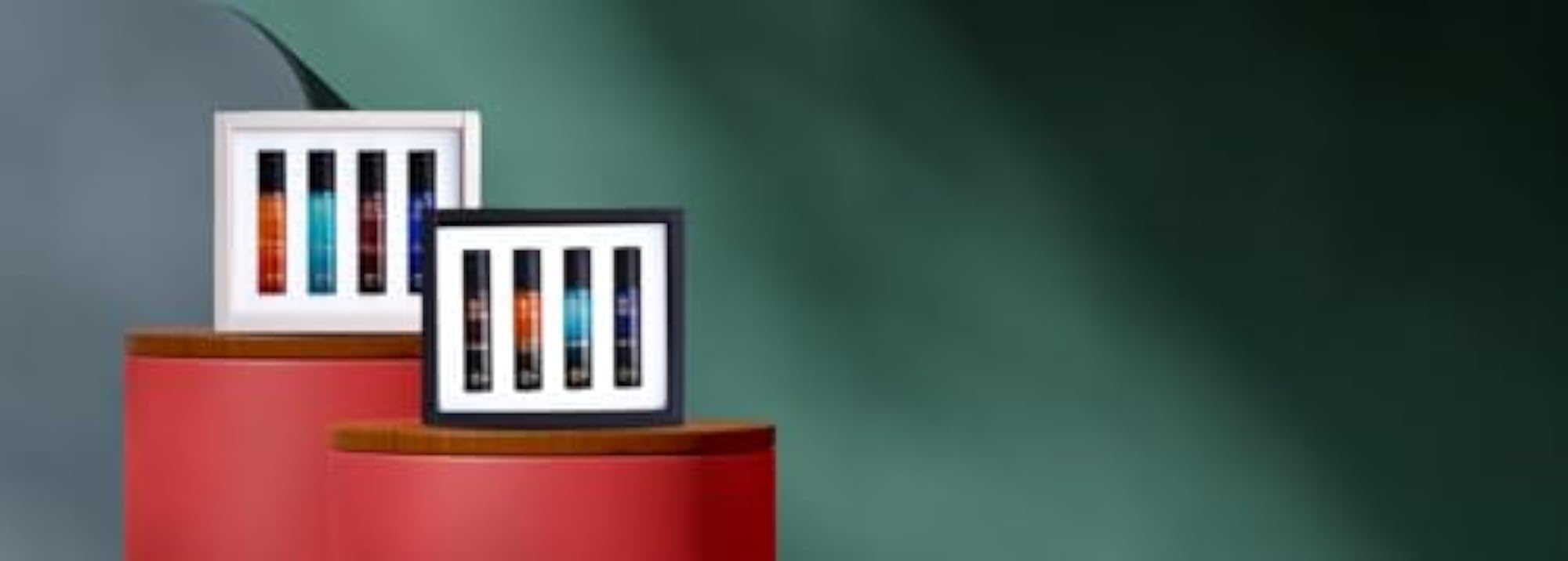 Men's Oud & Aqua Luxury Perfume Gift Set, 20ml x 4