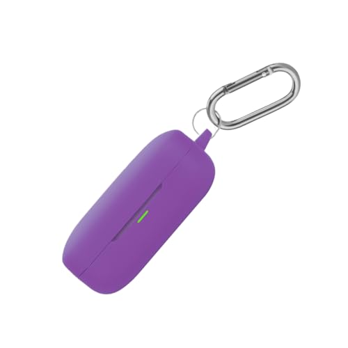 Image of WELCROS Soft Silicone Case Cover Compatible for Realme Buds Air 7 | 7 Pro (Lavender Purple, with Keychain)