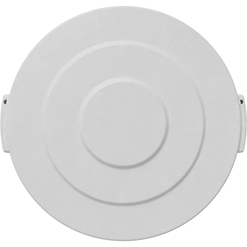 Image of SPARTA Bronco Round Lid for Waste Bin, Trash Can Lid for 10 Gallon Garbage or Recycling, White