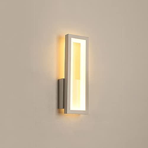 Luz de pared LED de 16W en metal con diseño de apliques de rectángulos nórdicos