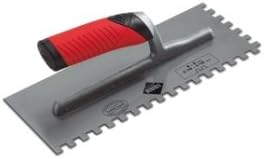 Jagged Trowel with Open Rubiflex Handle Notches Size: 1/8 x 1/8 (3 x 3 mm)
