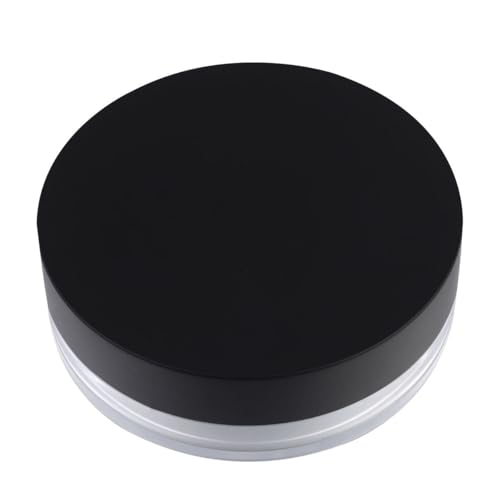 WOONEKY Contenedor de Polvo Suelto para Maquillaje de 20 Compartimentos Plástico Reutilizable Transparente Incluye Esponja Adecuado para Polvos Compactos y Frascos de Viaje Uso