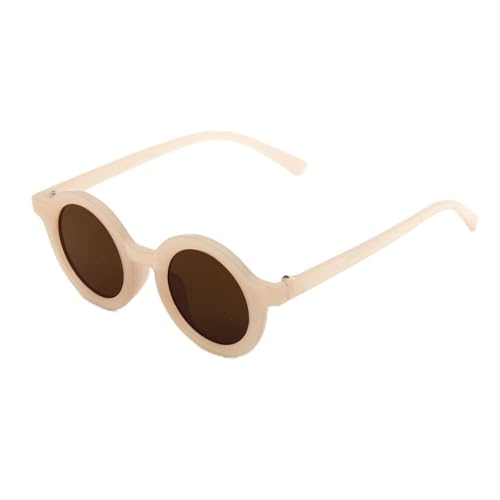 Cute Round Baby Polarized Sunglasses for Girls Boys Classic Vintage UV400 Protection Plastic Kids Sunglasses (Pink 3+)