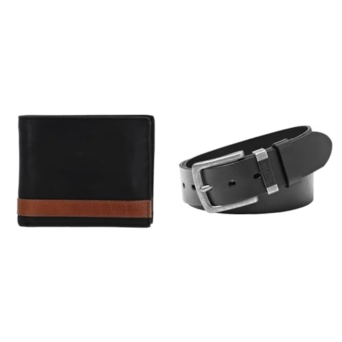Coffret cadeau Fossil homme portefeuille Quinn et ceinture en cuir