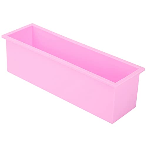 Molde rectangular de silicona 1200ml color rosa miniatura 3