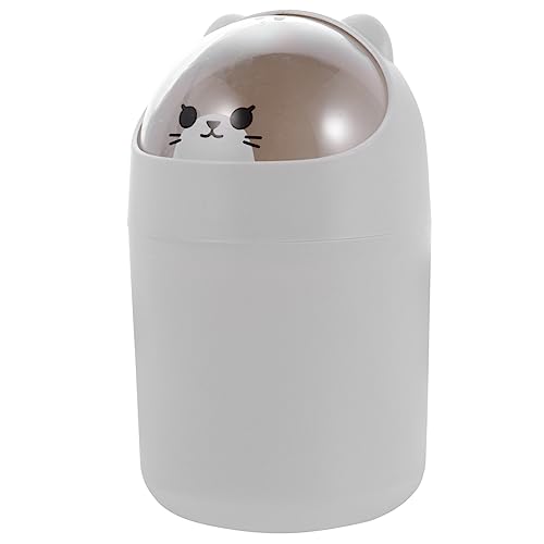 Hohopeti Lovely Trash Can for Bedroom Mini Desktop Trash Bin Small Garbage Bin Lid