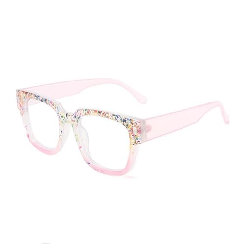 Lunettes à rayures colorées tendance avec branches translucides et design graphique