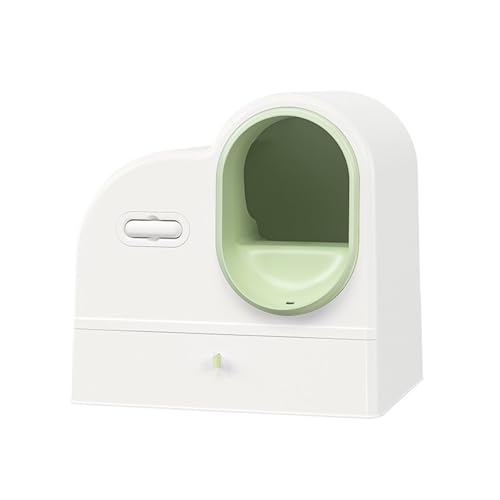 Caja de arena grande para gatos cerrada con bandeja deslizante miniatura 1