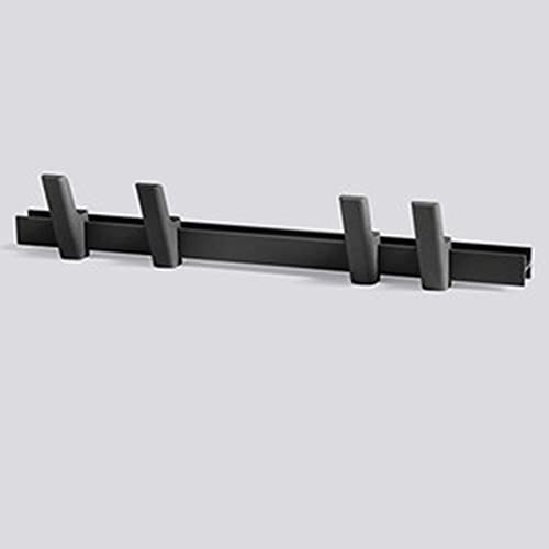 Perchero Perchero Perchero de Pared Perchero Colgante de Pared Perchero para Colgar Ropa, Chaqueta, Sombrero (Color: Noir, Tamaño: 60 cm)
