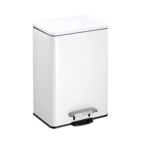 Cubos de Basura Pedal de la basura de acero inoxidable de la casa Pedal de la cocina Pedal de la cocina con la tapa de la bandeja de basura grande for la sala de estar de la sala de estar Oficina de l