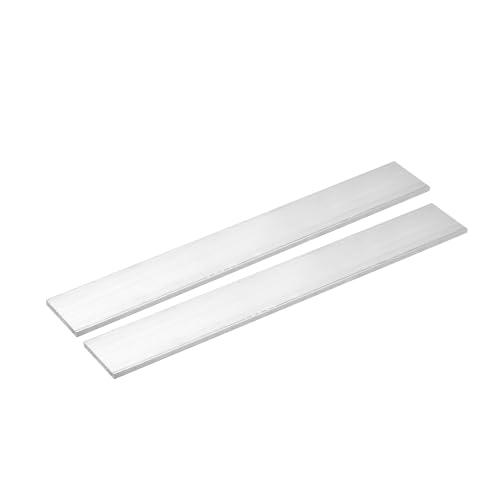 Image of uxcell Square Aluminum Flat Bar, 2Pcs 3 /16 inch Thick 1.6 inch Width 12 inch Length Square Aluminum Bar 6061 Aluminum Flat Plate, 4 x 40 x 305mm T6511 Solid New Mill Stock for Industrial Building