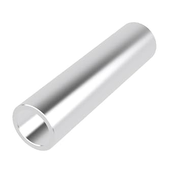 Aluminum Spacer 1/2" OD x 3/8" ID x 2" Long-Round Spacer Unthreaded Standoff Bushing Plain Finish, Fits Screws Bolts 3/8" by Metal Spacers Online 5 Pack