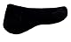 Engel Reitsport | SAKIS1AP-L-SCH-SCH | Sattelkissen aus echtem Merino Lammfell | Korrektur Aufpolsterbar | mit Fellrand vorne | L | Stoff schwarz Fell schwarz