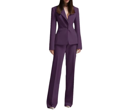 Women's Wedding Dress Set 2 Piece Formal Party Work Wear Slim Fit Pants Business Blazer Set