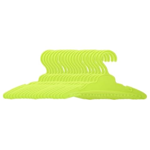 MSYO 20 Pcs Doll Hangers for 18 inch Doll Clothes, Green Doll Hangers, Sturdy Doll Hangers Accessories, Work Great with Rod Less Than 1/2 inch Diameter, Made of Safe ABS Plastic Cover
