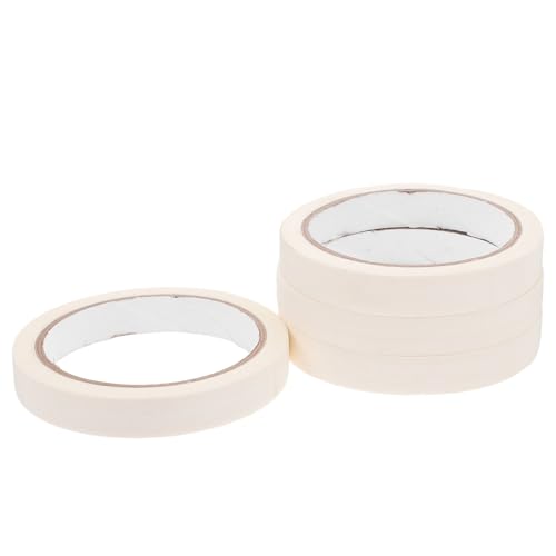 BIUDECO 4 Rolls White Narrow Masking Tape High Temperature Resistant Paper Painters Tape Easily Removable for Home Painting and Wall Painting Supplies