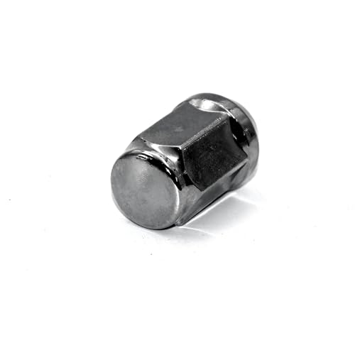 Image of 1 /2-20 Chrome Closed End Bulge Acorn Lug Nuts, 1.38 inch Tall 3 /4 inch Hex, 20pcs Cone Seat Lug Nuts