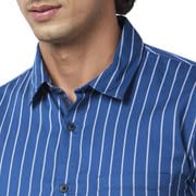 Image of Spykar Men's Regular Fit N /A Full Sleeve Striped Casual Shirts