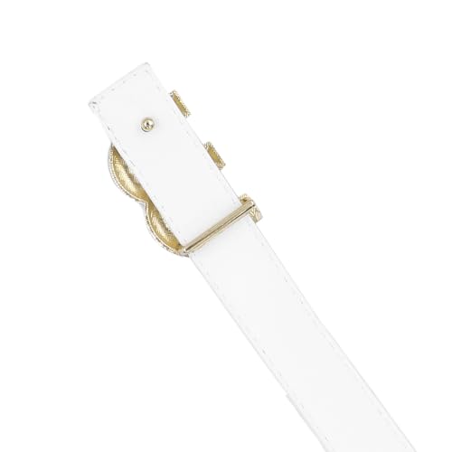 ANKOMINA Women's Luxury M Buckle PU Leather Waist Belt Fashion Adjustable Waistband for Jeans Dress Pants 6