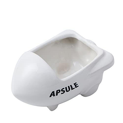 iHOO Hamster Bathtub,Space Capsule Bathroom,Sand Bath Container,Sand Bath Box for Dwarf Syrian Hamsters Gerbils Mice Rats Cage Accessories(Space Capsule)