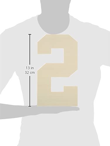 Miniatura 5 de Wooden Number 2, Block Number 2, Sports Numbers, Unfinished Wooden Numbers, Giant Wood Numbers, Athletic Wood Numbers, Senior Night Numbers