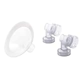 Medela PersonalFit Flex Breast Shields 2 Pack Medium 24mm & Spare PersonalFit Connectors 2 Count for Pump in Style Advanced & Symphony Pumps
