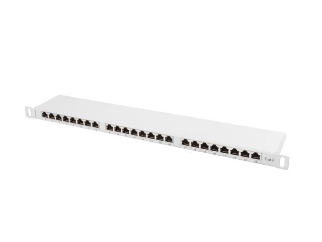 Patch Panel 24 Port Lanberg Cat. 6 blindado gris 0.5U para cableado estructurado 2