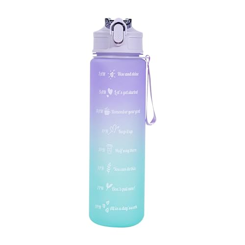 Igemy - Botella de agua (750 ml, botella de agua, botella de agua grande, botella deportiva, botella de agua, para oficina, escuela, coche, senderismo, gimnasio, correr, camping, ciclismo, regalo para