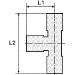 Racor en T, giratorio, forma de L, R 3/8 A, para manguera de diámetro exterior de 8 mm, presión de trabajo máx. 20 bares, acero inoxidable 1.4404.