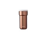 Mepal Ellipse 375 ml-Rose Gold – Kaffee to go Thermobecher –auslaufsicher – kompakte Größe – passt in nahezu alle Getränkehalter, polypropyleen