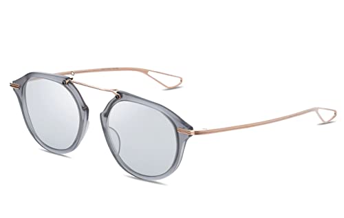 Dita KOHN DTS119-49-05AF Sunglasses Satin Crystal Grey - Rose Gold w/Medium Grey - AR 49mm