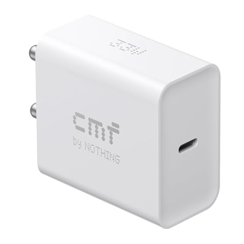 Image of Mudo CMF Original 33W Type-C Power Fast Charger Adapter | Compatible with CMF 1, Nothng 2a Plus, 2a, 2, 1, Google, Samsung, Motorola | Quick Charge 3A Wall Charging for Android (White, with Cable)