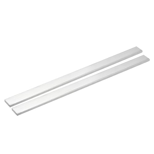 Image of uxcell Square Aluminum Flat Bar, 2Pcs 1 /4 inch Thick 0.8 inch Width 12 inch Length Square Aluminum Bar 6061 Aluminum Flat Plate, 5 x 20 x 305mm T6511 Solid New Mill Stock for Industrial Building