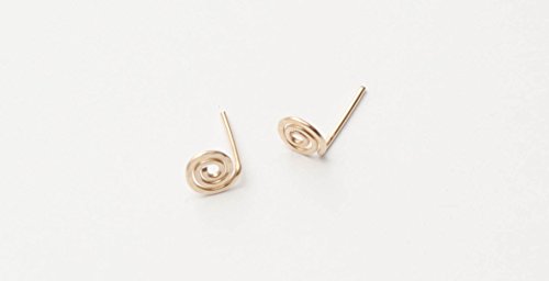 Tiny Spiral Stud Earrings In Sterling Silver Or 14K Gold Filled #TOP5