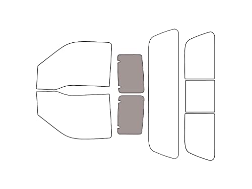 Kit de Película para Vidros Traseiros Rvinyl para Ford F-250 2008–2016 de 2 Portas, Preto 50%