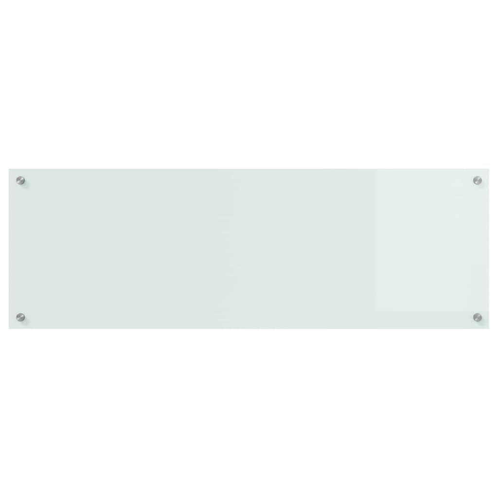 Protection de Cuisine Blanc 120 x 40 cm Verre trempé Crédence de Cuisine Plaque
