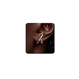MUMREUES Gold and Silver Earrings for Women Trendy 14K Plated Two Tone Stud Earrings Dainty Earrings Simple Minimalist Hypoallergenic Earring for Women Gifts