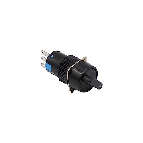 Interruptor giratorio de 16mm selector de dos posiciones 16-11X/2 NA NC 6