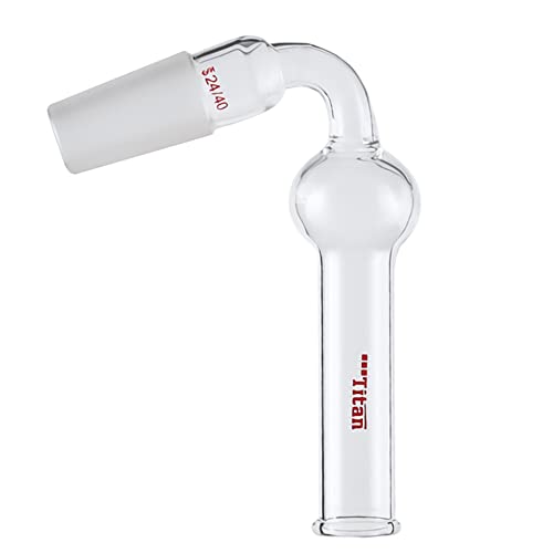 Adaptateur tube de séchage verre courbé 75 degrés joint 24/40