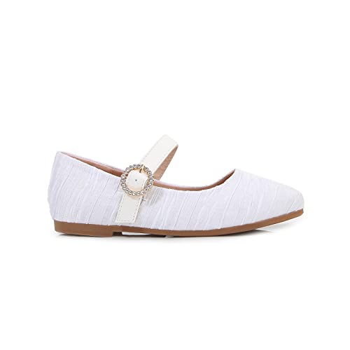 Toddler Flats/Little Girls Dresses Mary Jane Ballerinas Metal Buckle Flats for Wedding Party School3