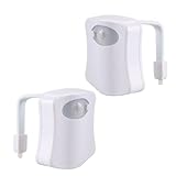 2 Ensembles Lumiere Toilette Cuvette, Led Toilettes Wc Usb Détecteur...