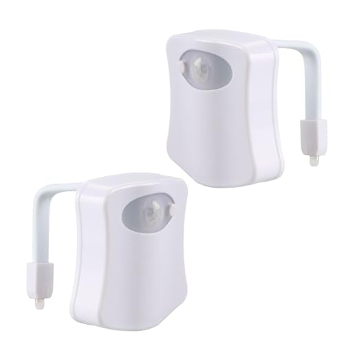 2 Ensembles Lumiere Toilette Cuvette, Led Toilettes Wc Usb Détecteur De Mouvement, Capteur De Mouvement De Veilleuse De Toilette, 6,8 * 6,7 * 1,7 Cm, Pour Toilettes Et...