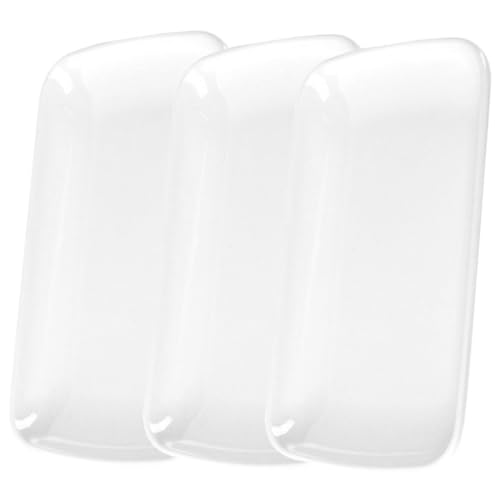 Cabilock Breakfast Parties 3 Pack Snack Serving Dish Rectangular Dumpling Plate Easy to Cle