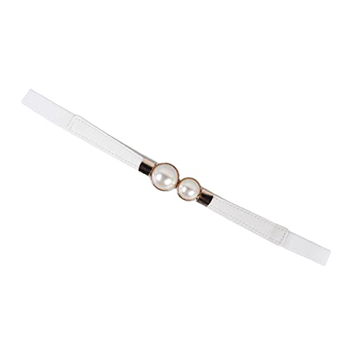 Women Belts Women Waistband Thin Ladies Rhinestone Waist Strap(white)