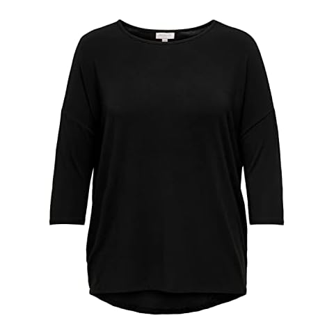 ONLY CARMAKOMA Damen 3/4 Arm T-Shirt Große Größen | Curvy Plus Size Longsleeve | Übergröße Oberteil Cover
