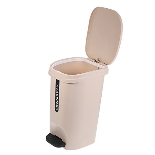 Cabilock garbage can kitchen trash can 13 gallon waste container kitchen trash can with lid 13 gallon trash can simple human trash can step on pedal trash bin office basket with cover pp