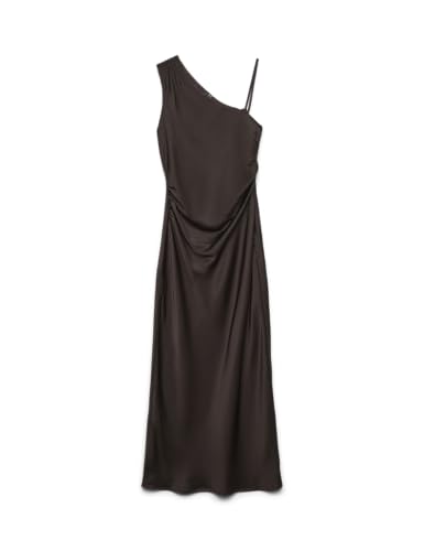 VERO MODA Vmnini CIA One Shoulder 7/8 Dress Wvn Ga, Pastel de Chocolate, M Mujeres