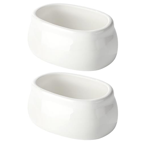 zeeooil Sugar Packet Holder 2 Pieces Ceramic Sugar Containers (White)