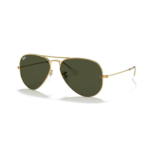 Ray-Ban RB3025 AVIATOR LARGE METAL W3234 55M Gold/Crystal Lens Gray Green...